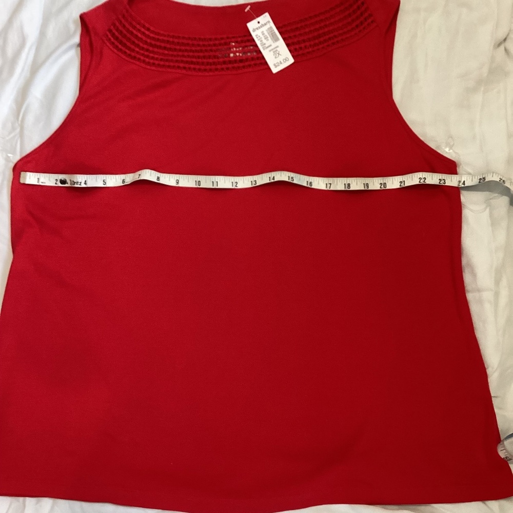 2x Dress Barn Women’s sleeveless Top Red